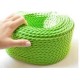 Apple green braided wire vintage retro fabric look
