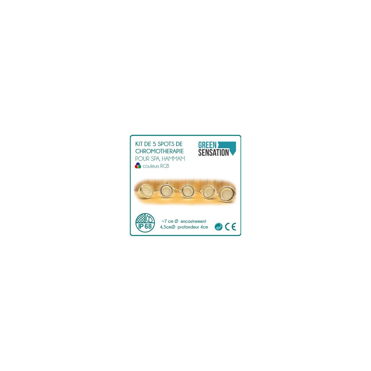 leuchtfleck-kit-mit-5-chromotherapie-strahlern-für-hammam-sauna-spa-und-whirlpool Balneo-Therapie-kit