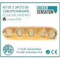 leuchtfleck-kit-mit-5-chromotherapie-strahlern-für-hammam-sauna-spa-und-whirlpool Balneo-Therapie-kit