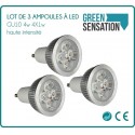 Satz mit 3 GU10 4W 4X1W hochintensiven LED-Lampen GreenSensation