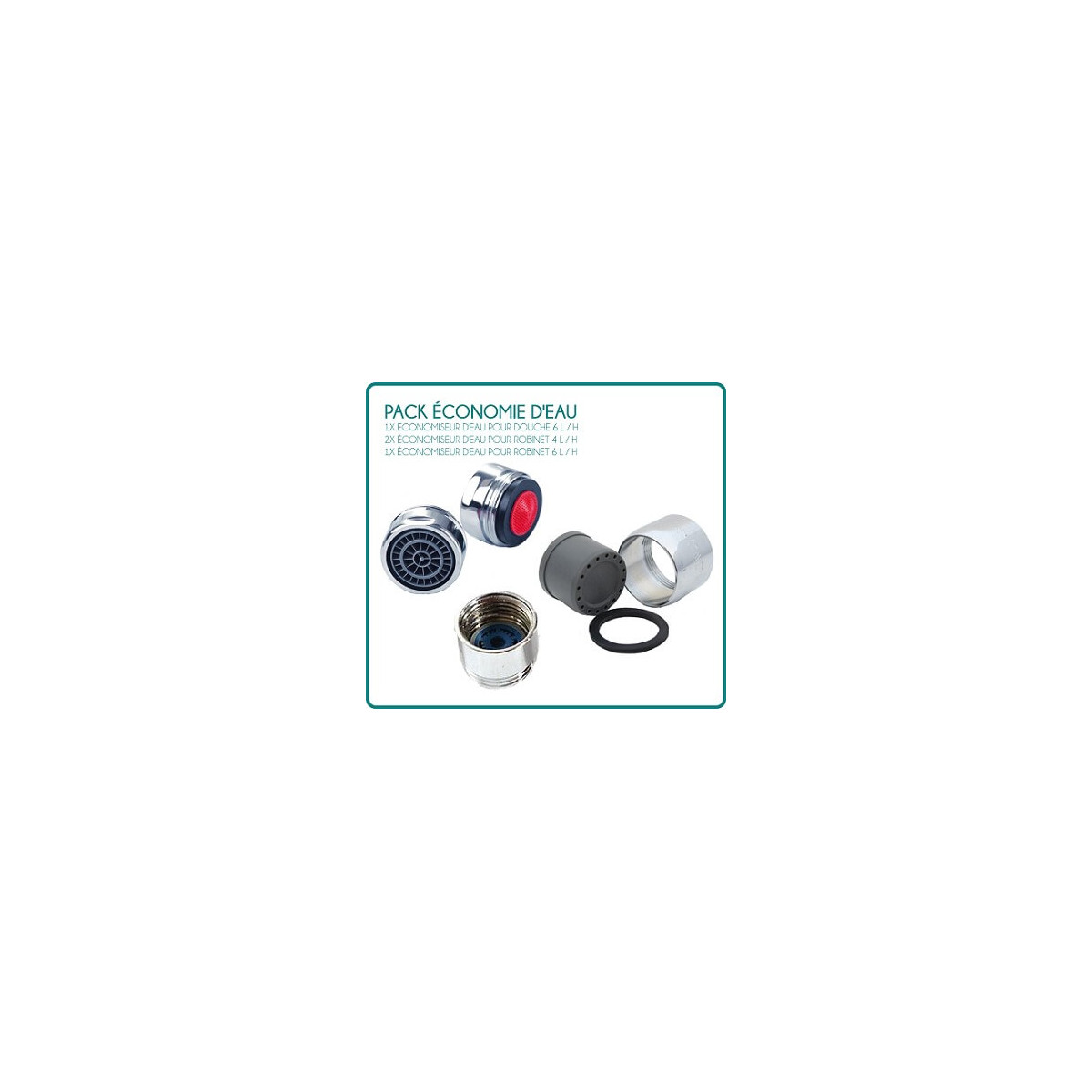 Universelles Wassersparpaket für Wasserhahn und Dusche