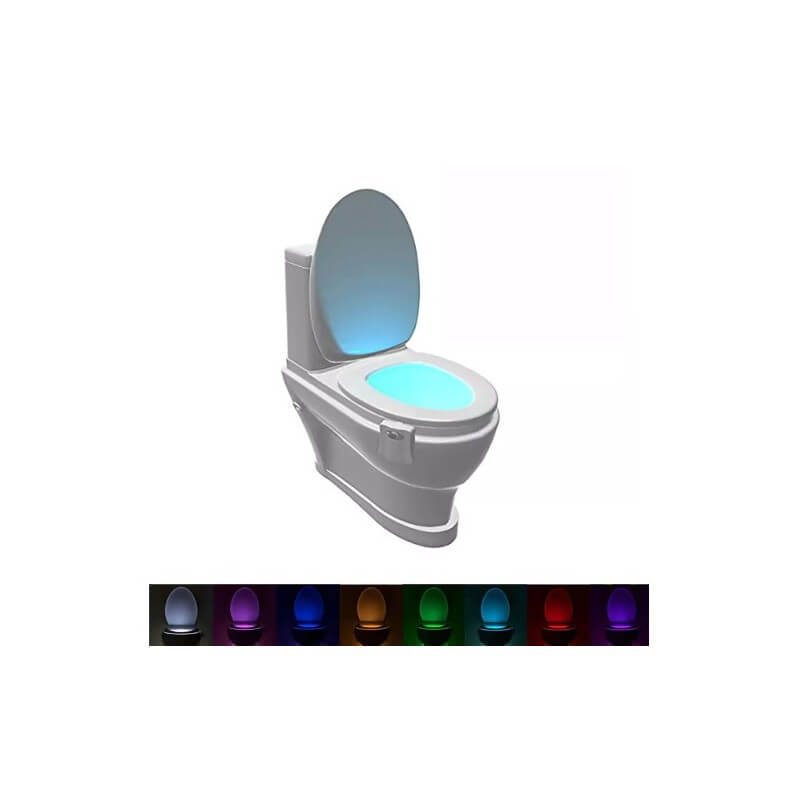 Suyi Pot cuvette Toilette Veilleuse 8 LED avec changement de couleur et  détecteur de mouvement