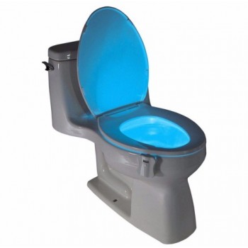 Iluminación 8couleurs para movimiento de WC para tazón de fuente, asiento inodoro, lavabo