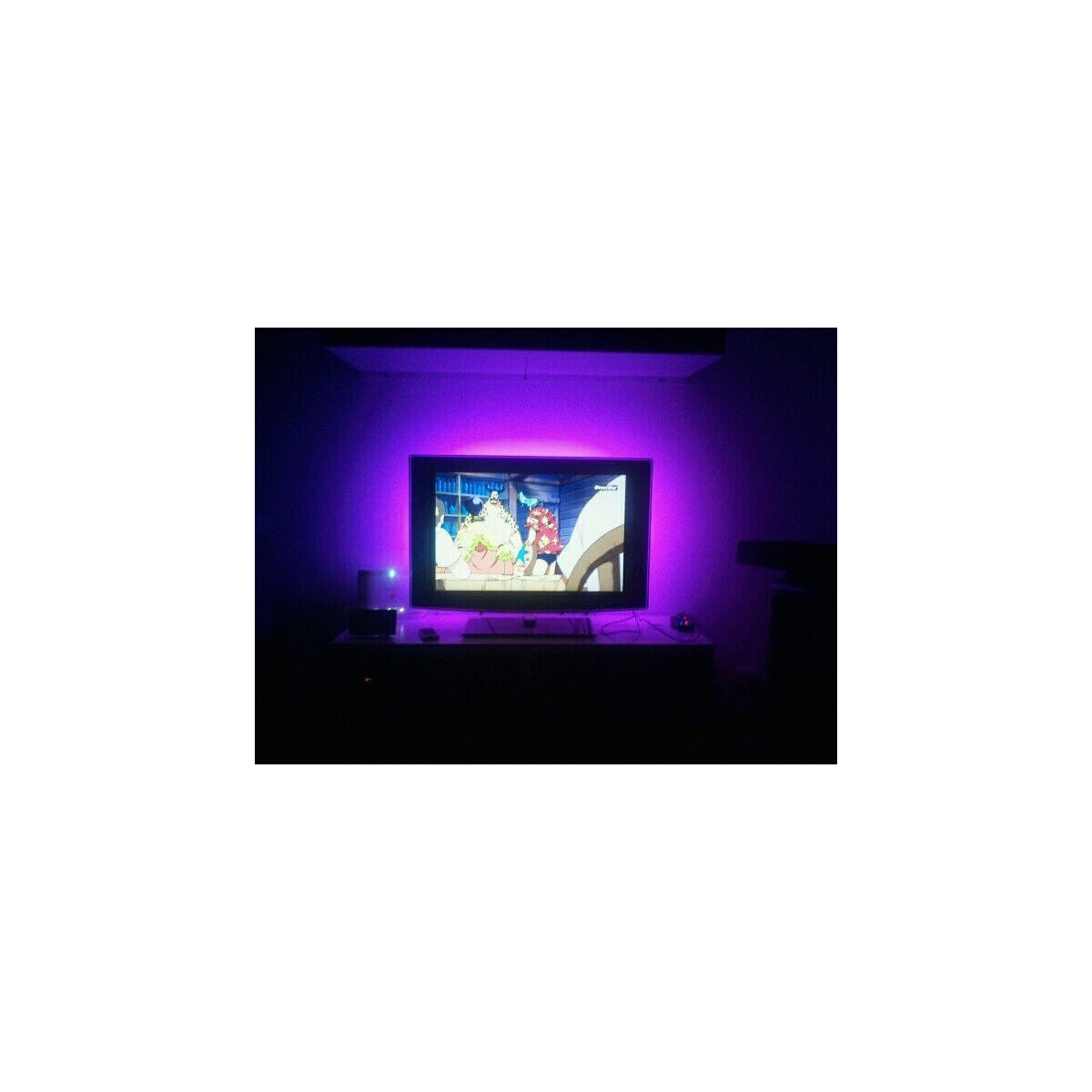 Pack-retroeclairage-led-pour-TV-2x90-cm-USB-avec-telecommande-et-Controle-musical