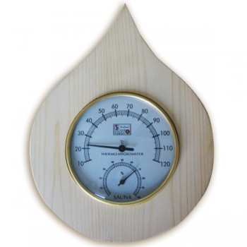 Thermometer, Hygrometer (aus Holz) für Sauna