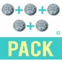 Pack de 10 Spots submersibles lumières LED ip68 environnement humide controllable à distance 16 couleurs 