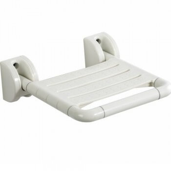 Assise repliable pour douche à l'italienne hammam et tout milieu humide en ABS blanc
