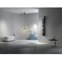 Colonna doccia per balneoterapia (1250mmx170mm) in lega di alluminio nera, verniciatura nera