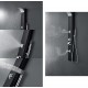 Colonne de douche balnéothérapie (1250mmx170mm) en alliage d'aluminium noir peinture noire