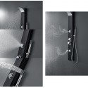 Balneotherapie-Duschsäule (1250 mm x 170 mm) aus schwarzer Aluminiumlegierung, schwarze Farbe