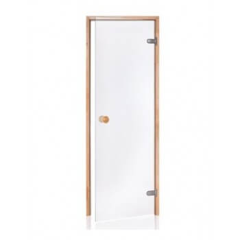 8 mm safety glass door sauna pine frame