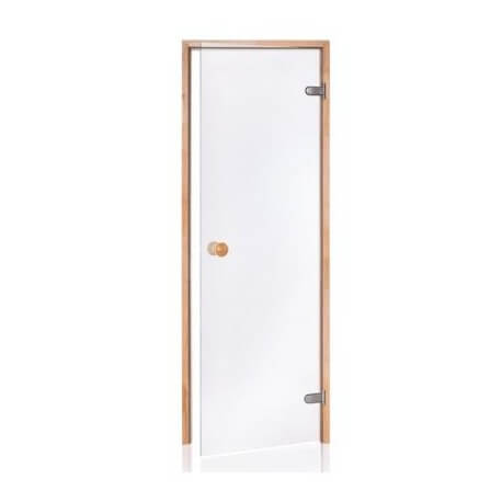 Tür für Sauna mit vorgespanntem 8 mm Glas 70 x 190 cm (Rahmen aus Kiefer)