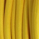 Fil électrique tissé de couleur jaune vintage look retro en tissu