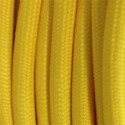 Fil électrique tissé de couleur jaune vintage look retro en tissu  