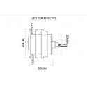 Spot RGB ip68 etanche encastrable + bouton de contrôle et transformateur pour hammam et salle de bain