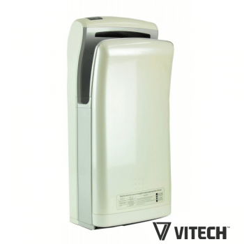 Sèche-mains Vitech automatique à double jet d'air blanc 1200-1800W Séchage rapide