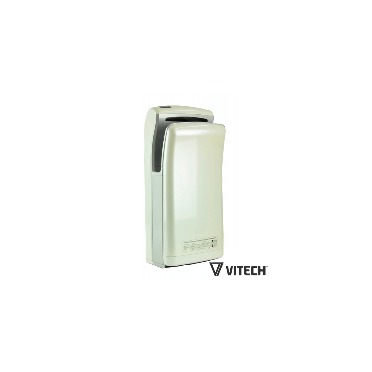 Sèche-mains Vitech automatique à double jet d'air Blanc