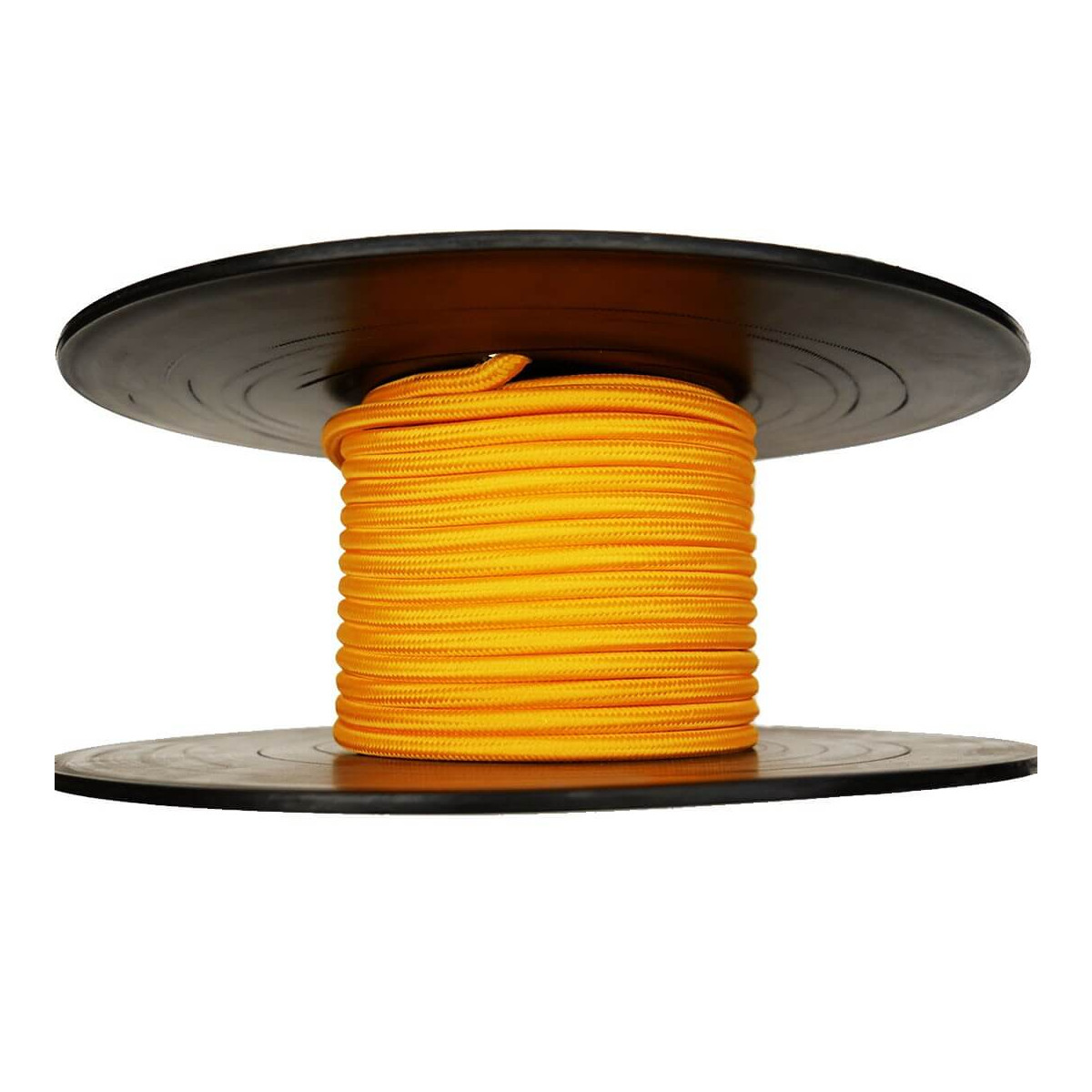 Fil électrique tissé de couleur jaune maïs vintage tissé look rétro