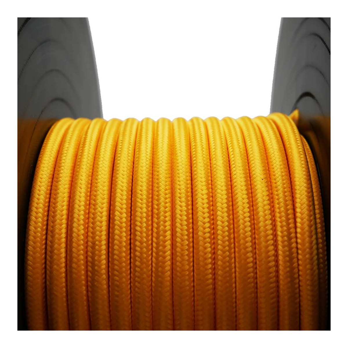 Fil électrique tissé de couleur jaune maïs vintage tissé look rétro