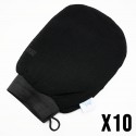Hammam, kessa, guante exfoliante (negro) - Paquete de 10