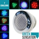 Foco empotrable RGB estanco IP68 + pulsador de control y transformador para hammam y baño