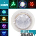 Spot RGB ip68 etanche encastrable + bouton de contrôle et transformateur pour hammam et salle de bain