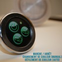 Spot RGB ip68 etanche encastrable + bouton de contrôle et transformateur pour hammam et salle de bain