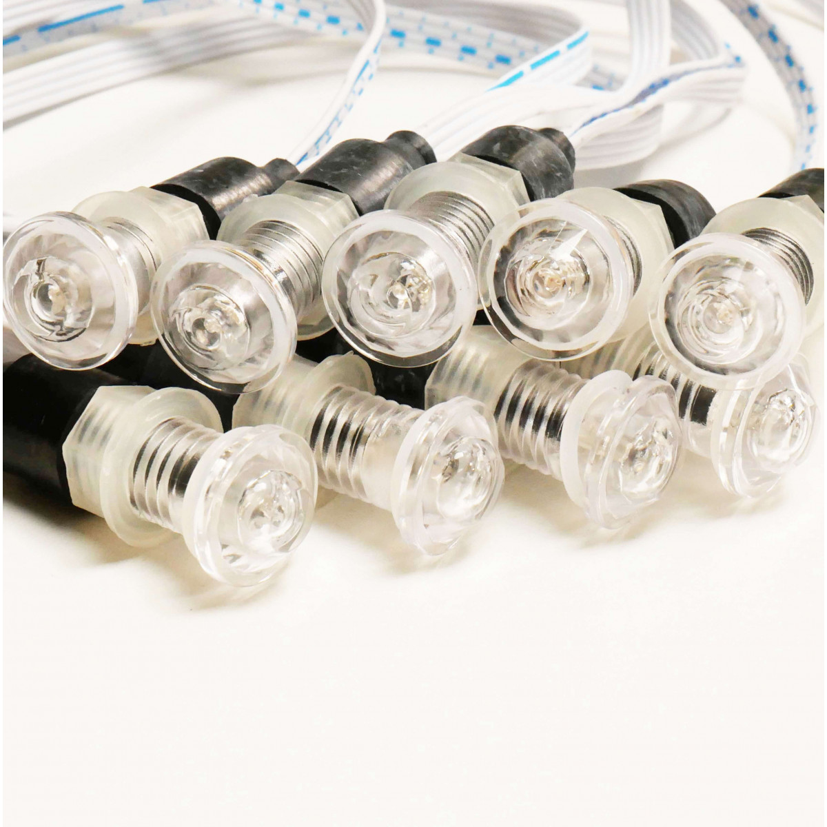 lot de 9 luminaires chromothérapie étanche ip 68 12V pour tous milieux humides