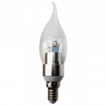 forma de flama neutral de bulbo de w LED E14 blanco 3