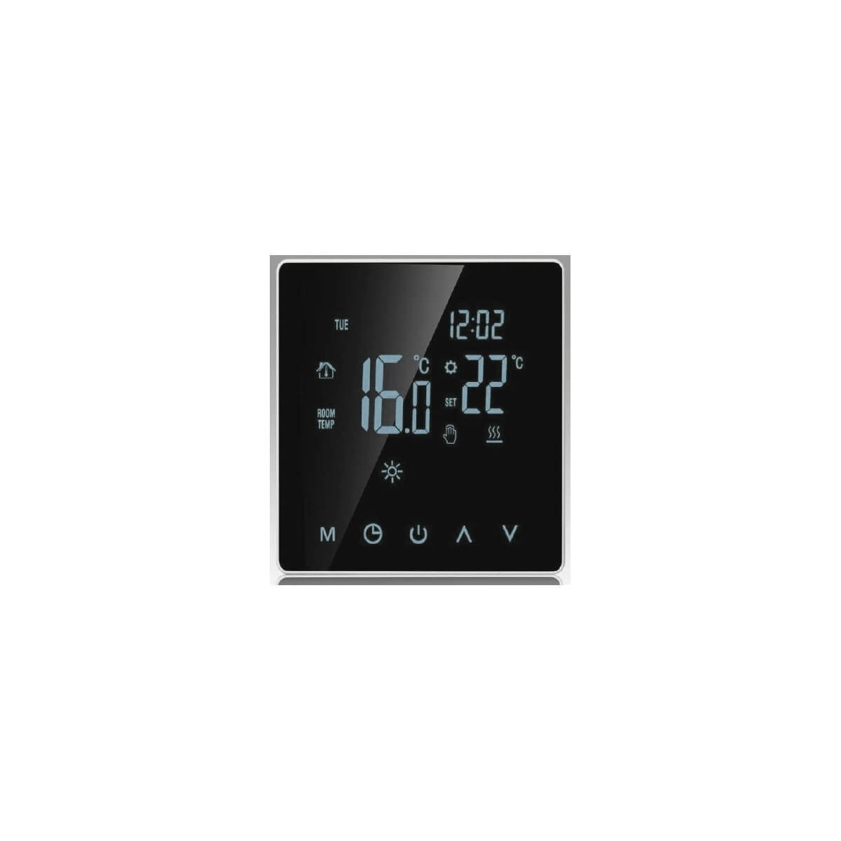 Termostato táctil 16A 230V pantalla digital para suelo radiante, calefacción por suelo radiante