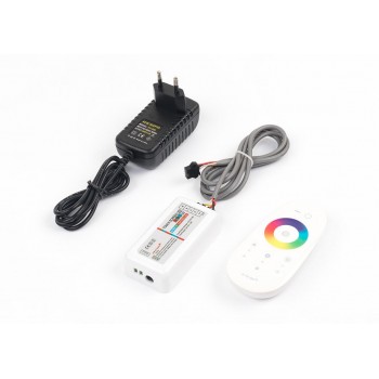 Telecommande + contrôleur tactile radio pour spot led RGB ip68