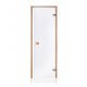 Puerta para sauna en cristal de seguridad de 8 mm de grosor y marco en pino  60 x 190