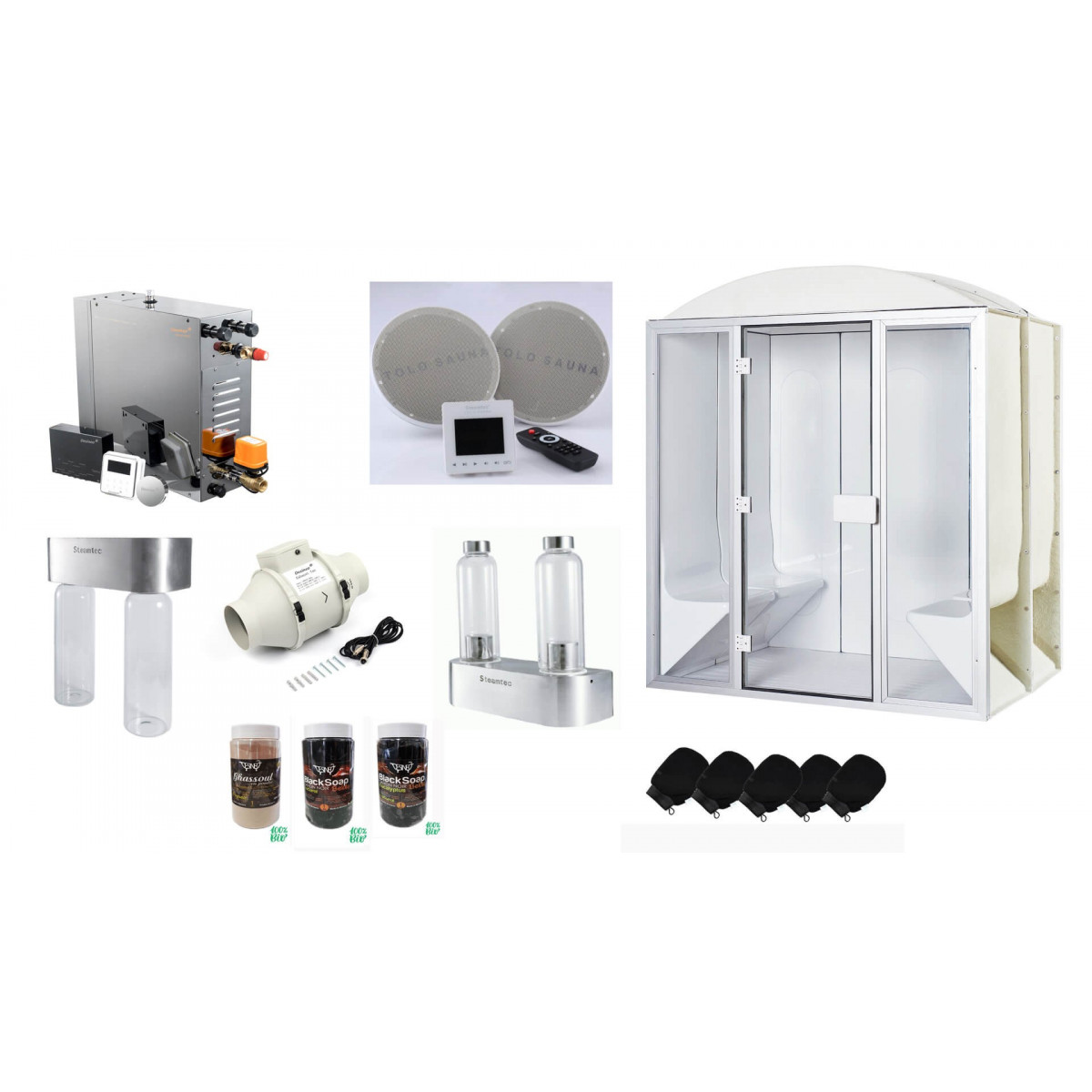 Generador de Vapor Para Hammam 4Kw Desineo Para Uso Profesional o Doméstico drenaje automático y posibles opciones