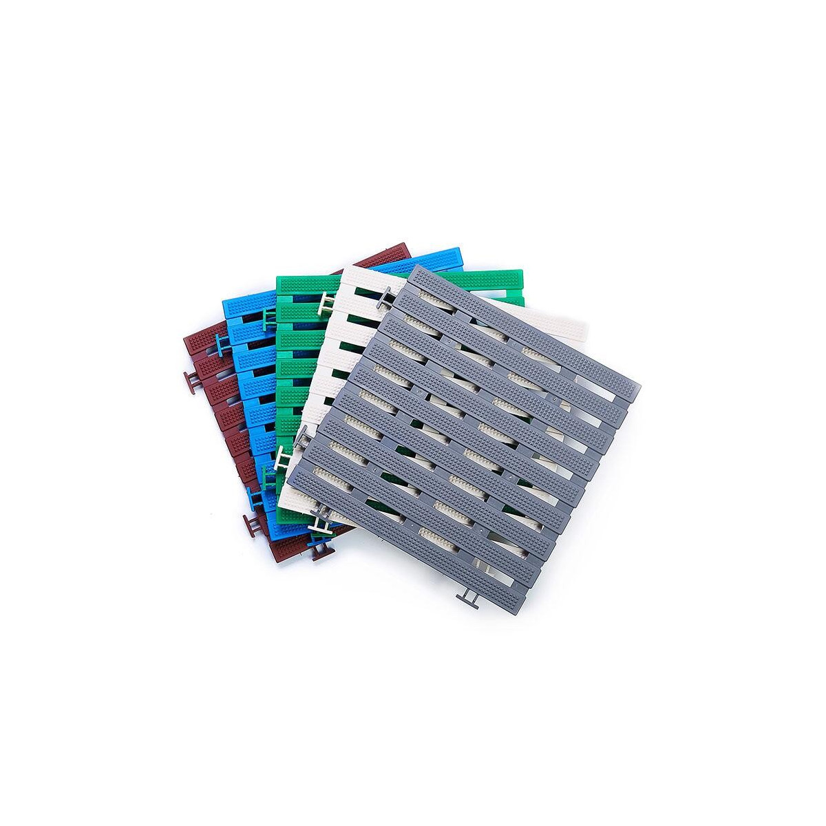 Sol anti-dérapant 1.2 m carré blanc (12 pièces) en pvc étanche pour tous milieux humides