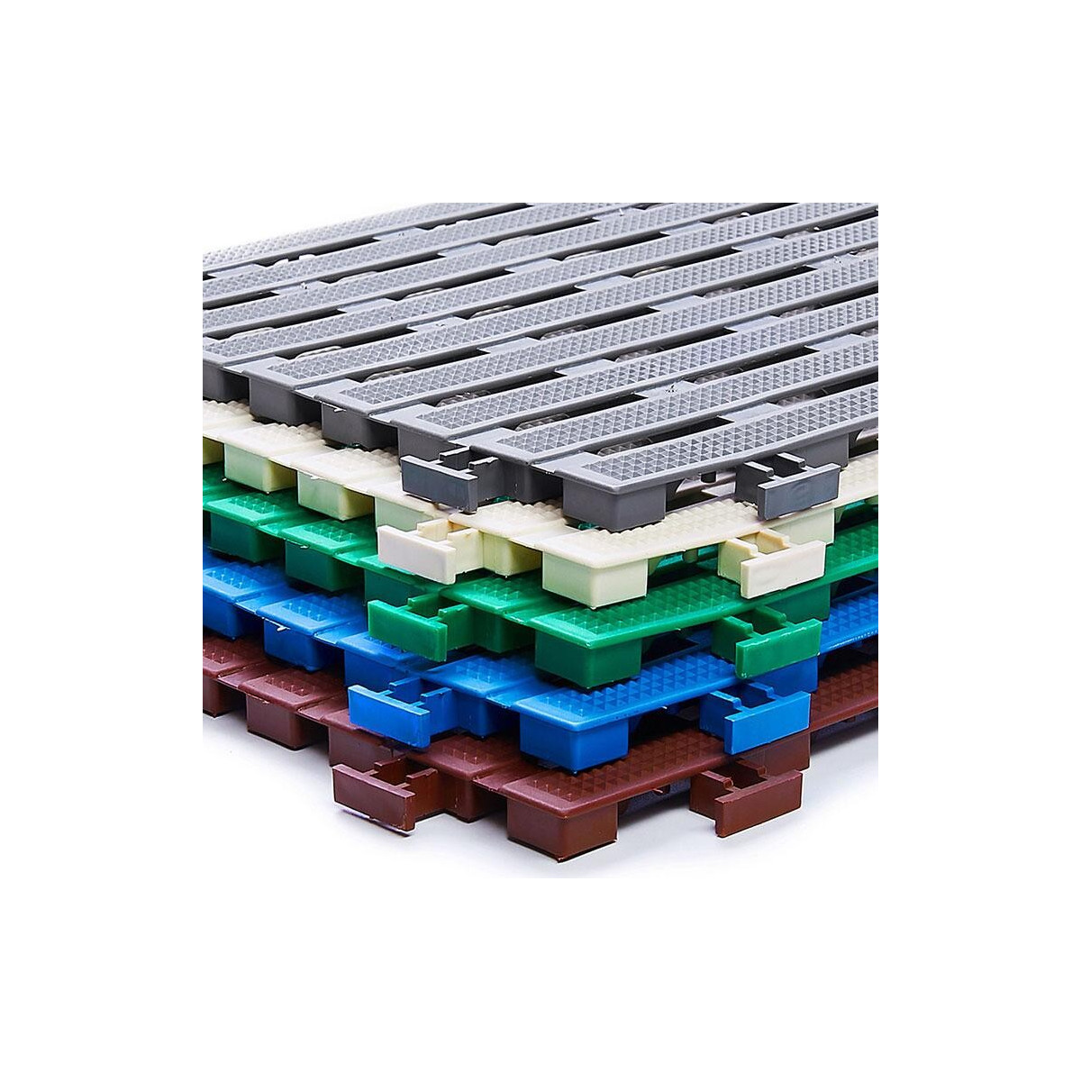 Sol anti-dérapant 1.2 m carré blanc (12 pièces) en pvc étanche pour tous milieux humides