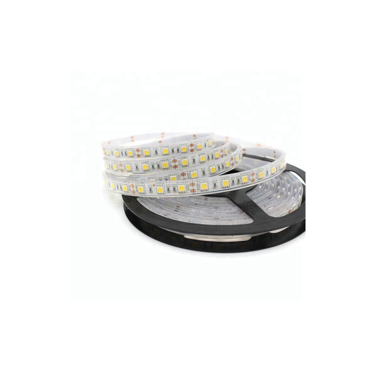 Nastro led impermeabile bianchi caldi 5 metri 12v con trasformatore IP68