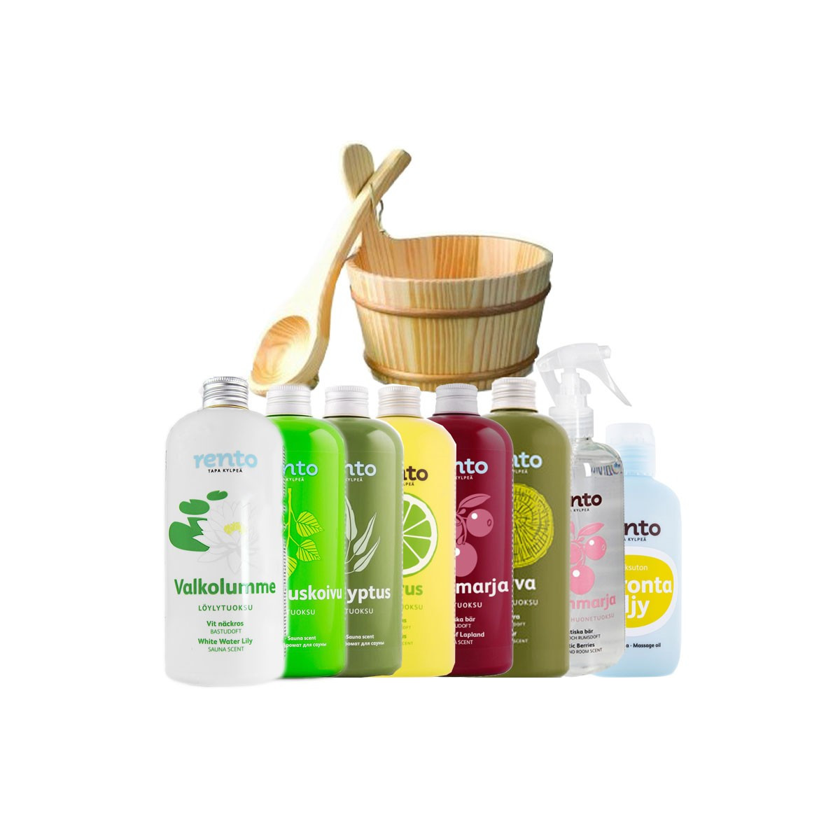 pack découverte Rento senteurs sauna plus seau et louche
