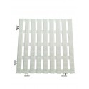 Sol anti-dérapant 1.2 m carré blanc (12 pièces) en pvc étanche pour tous milieux humides