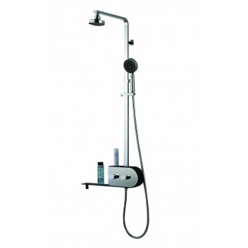 Bodyclean – Duschsäule aus Edelstahl mit tropischen Regen- und Nebelfunktionen, hochglanzpoliert S303