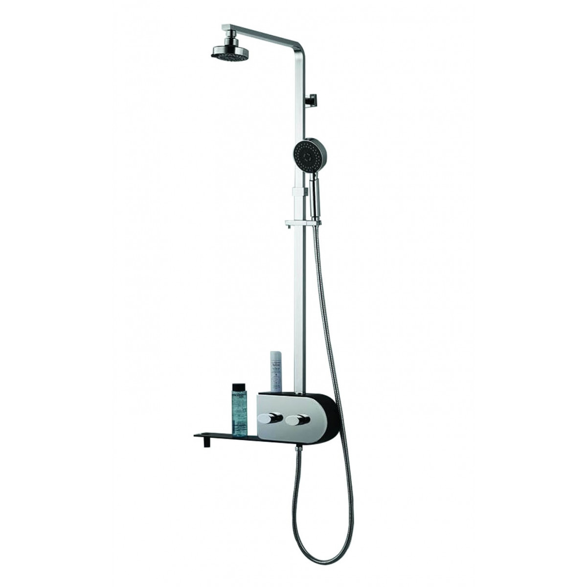 Bodyclean – Duschsäule aus Edelstahl mit tropischen Regen- und Nebelfunktionen, hochglanzpoliert S303