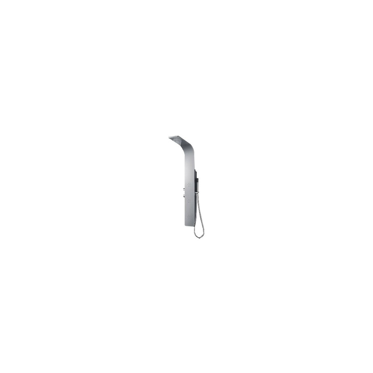 Duschsäule (1300 mm x 180 mm) aus silberfarbener Aluminiumlegierung