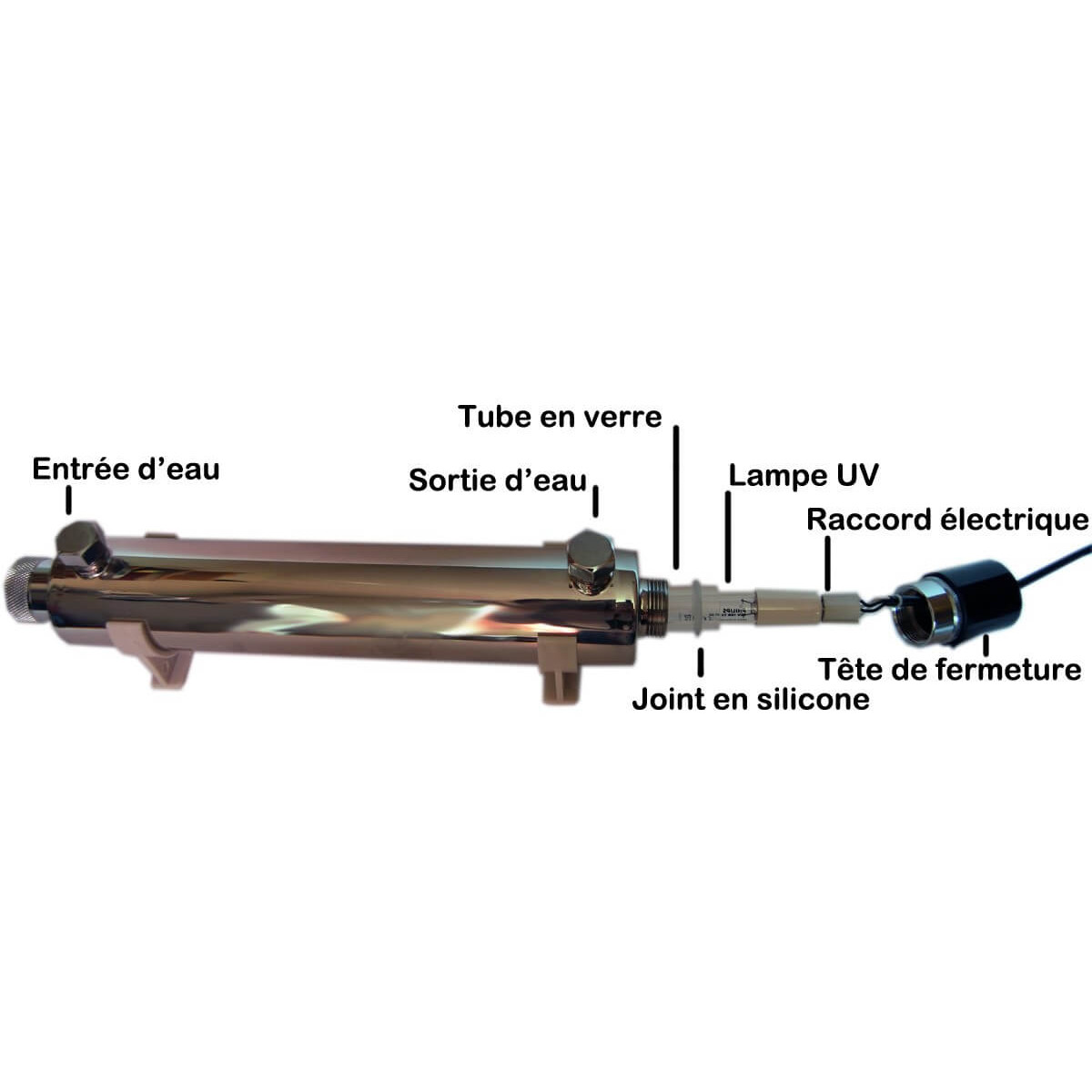 Diagrama del esterilizador con bombilla UV Philips de 11w