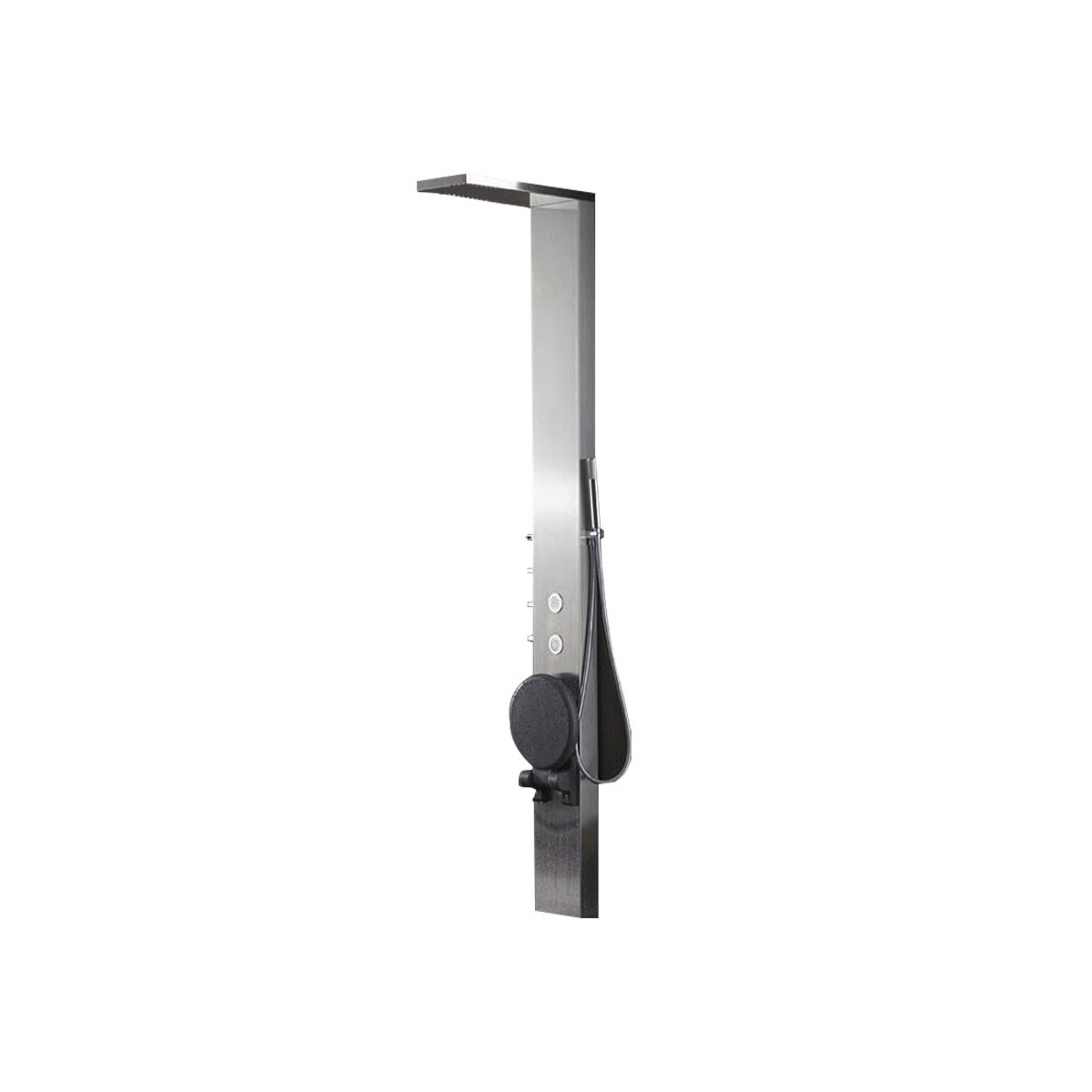 Bodyclean - 2-strahlige Balneotherapie-Duschsäule aus Edelstahl mit integriertem Sitz S179-T