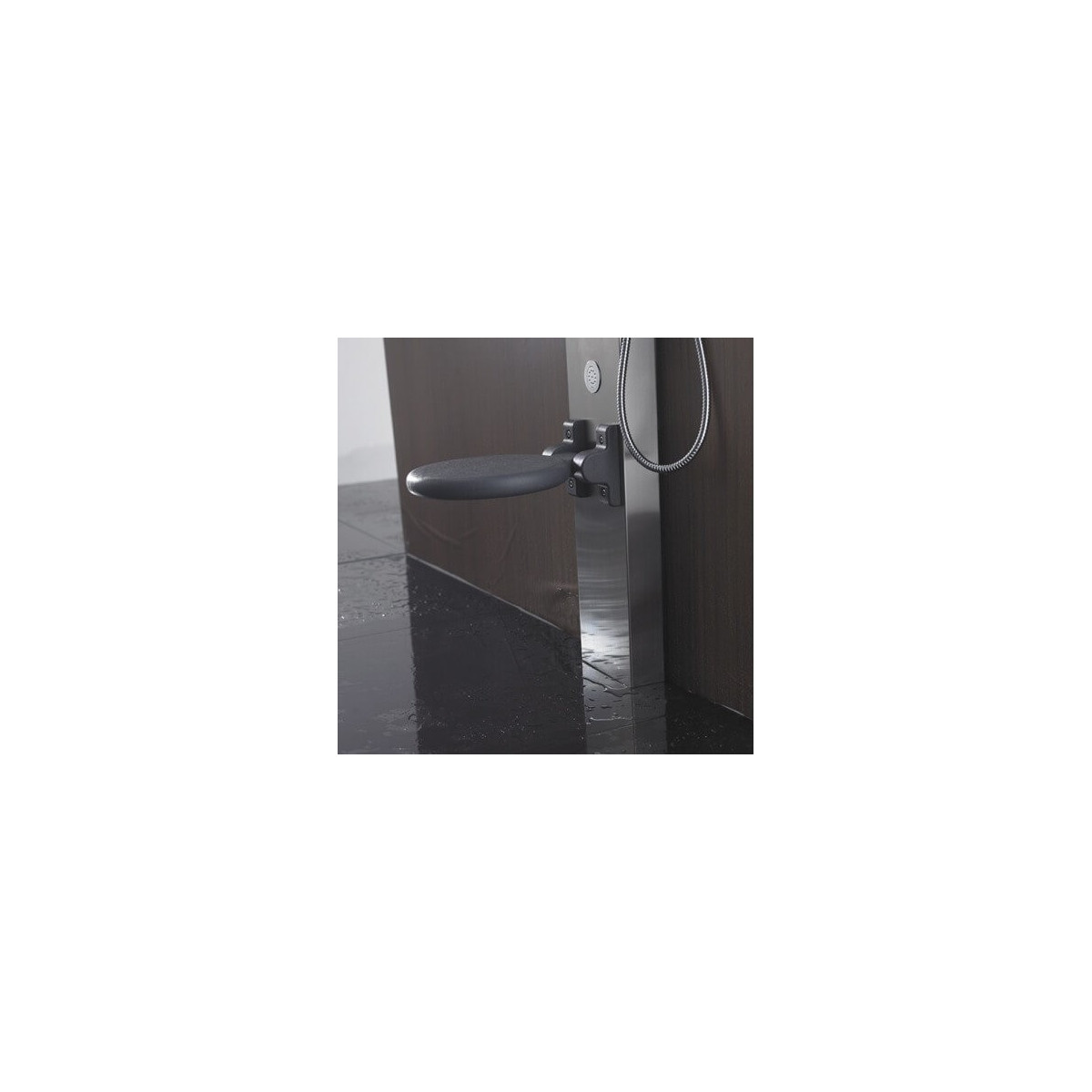Bodyclean - 2-strahlige Balneotherapie-Duschsäule aus Edelstahl mit integriertem Sitz S179-T