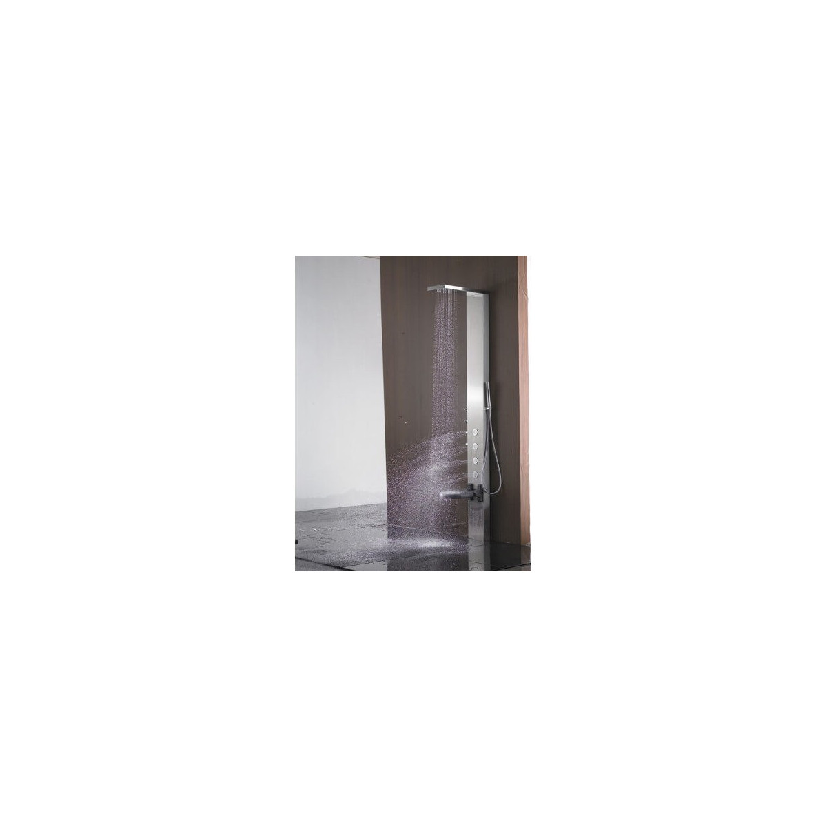 Bodyclean - 2-strahlige Balneotherapie-Duschsäule aus Edelstahl mit integriertem Sitz S179-T