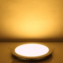 Panel LED empotrable redondo 6w Blanco cálido 6W 12cm