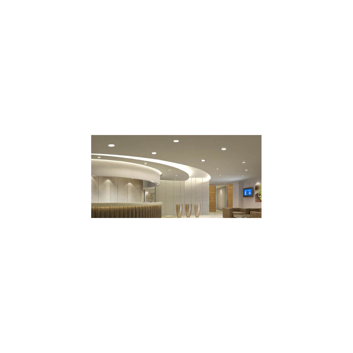 Panel LED empotrable redondo 6w Blanco cálido 6W 12cm