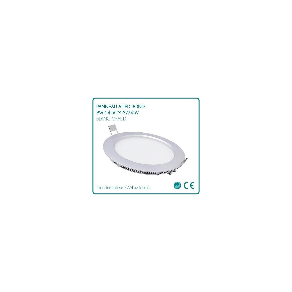 Panneau à LED encastrable rond 6w Blanc chaud 6W 12cm