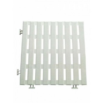 Sol anti-dérapant 1.2 m carré blanc (12 pièces) en pvc étanche pour tous milieux humides