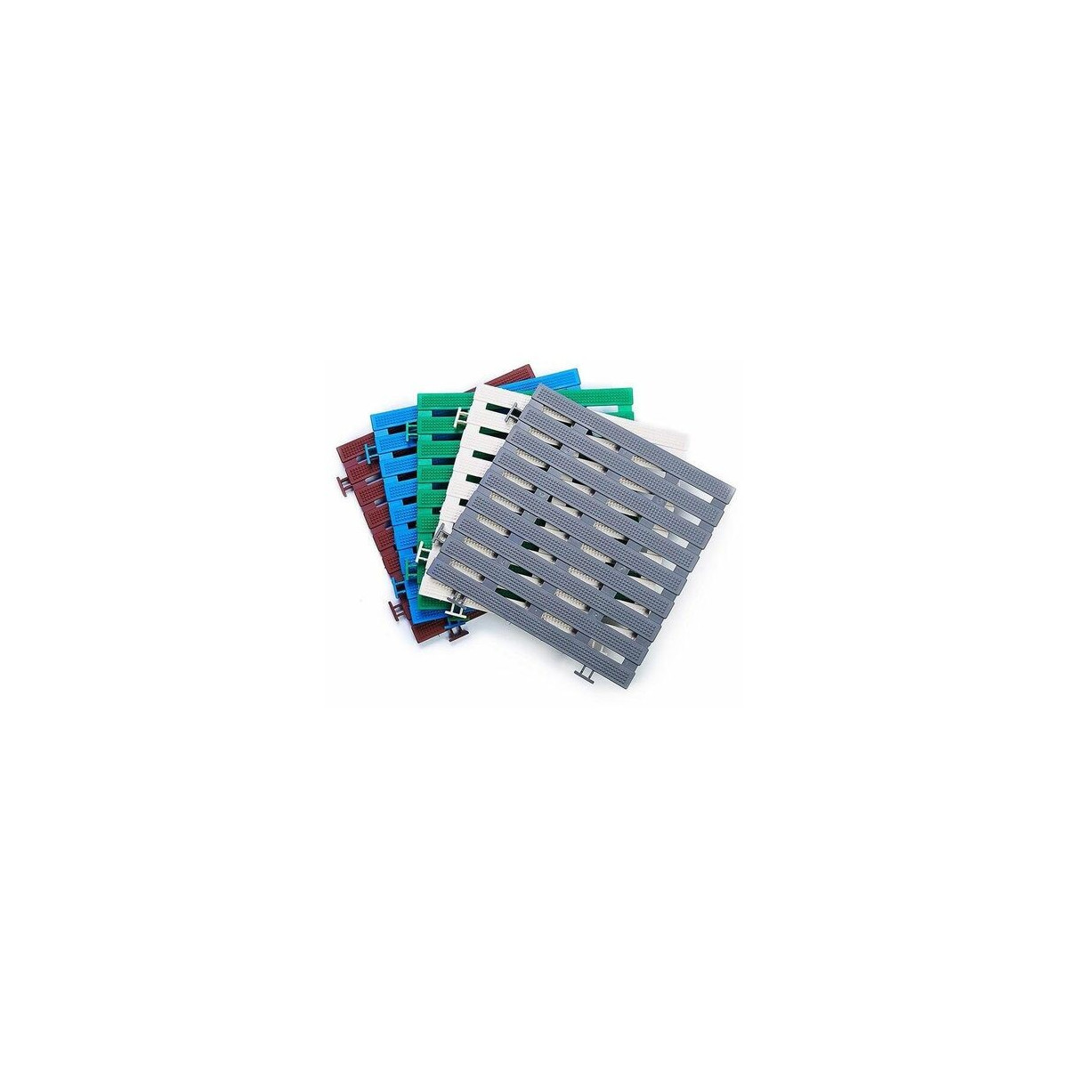 Sol anti-dérapant 1.2 m carré blanc (12 pièces) en pvc étanche pour tous milieux humides
